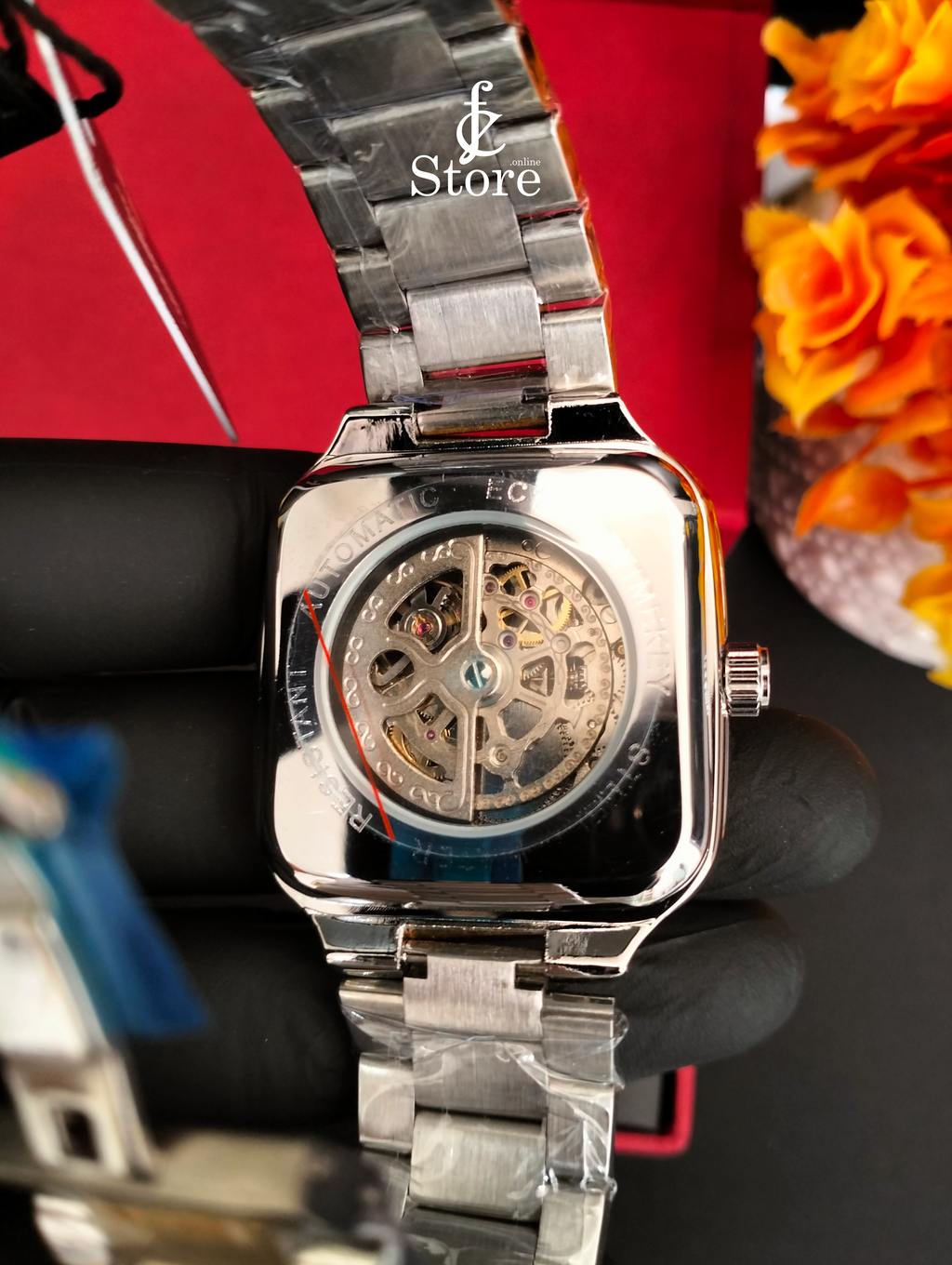 Timekey Automatic Skeleton Square Watch