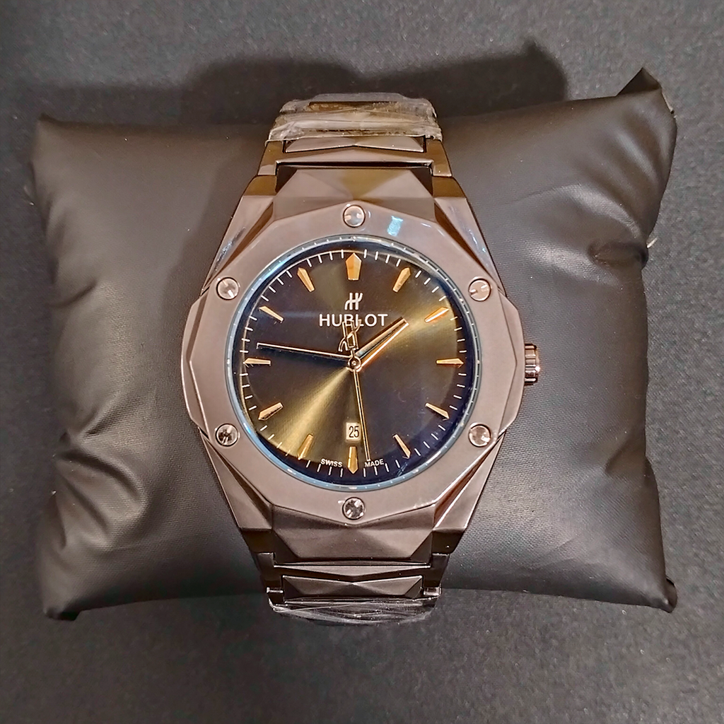 Hublot Geneve Butterfly Lock Chain Watch With Date Display For Men