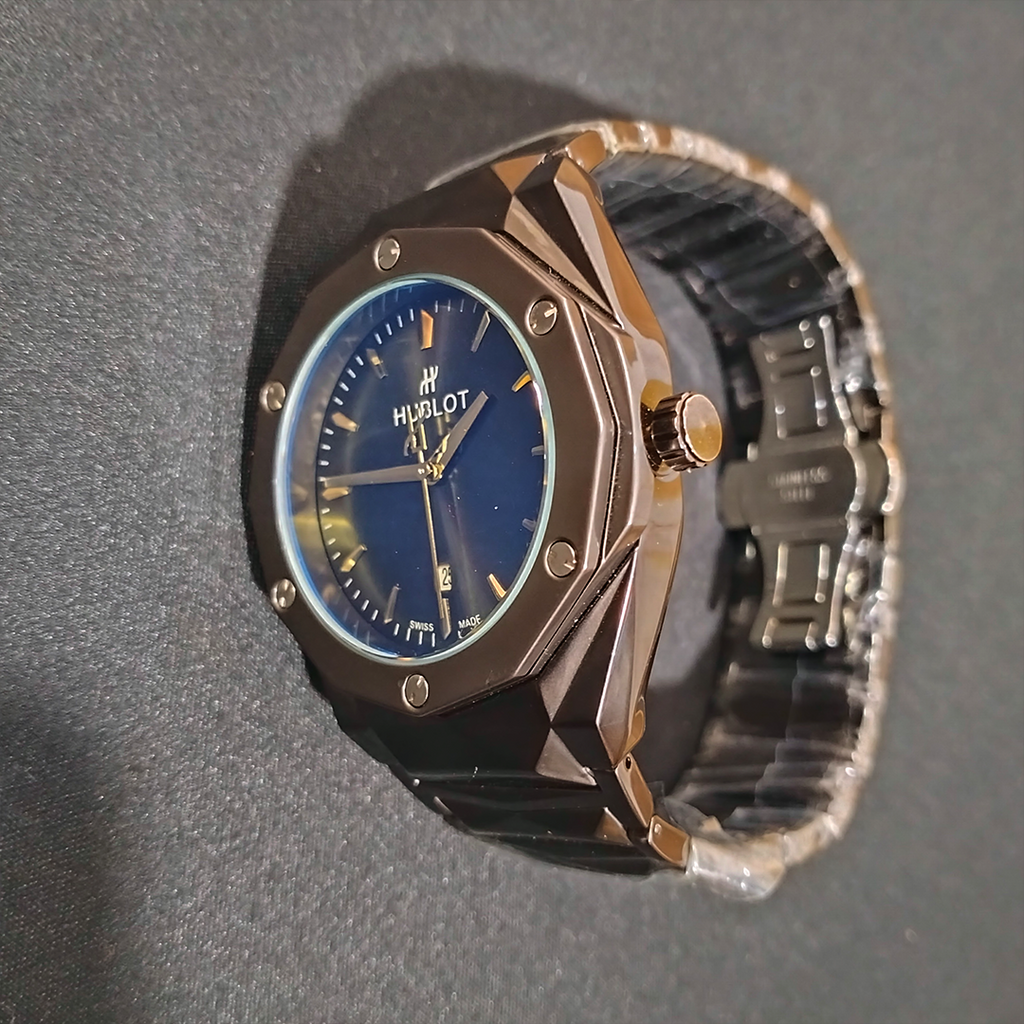Hublot Geneve Butterfly Lock Chain Watch With Date Display For Men