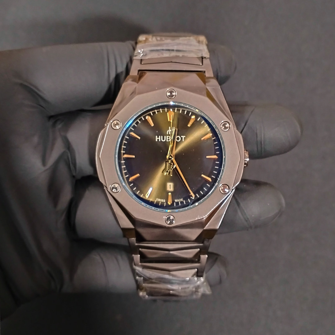Hublot Geneve Butterfly Lock Chain Watch With Date Display For Men
