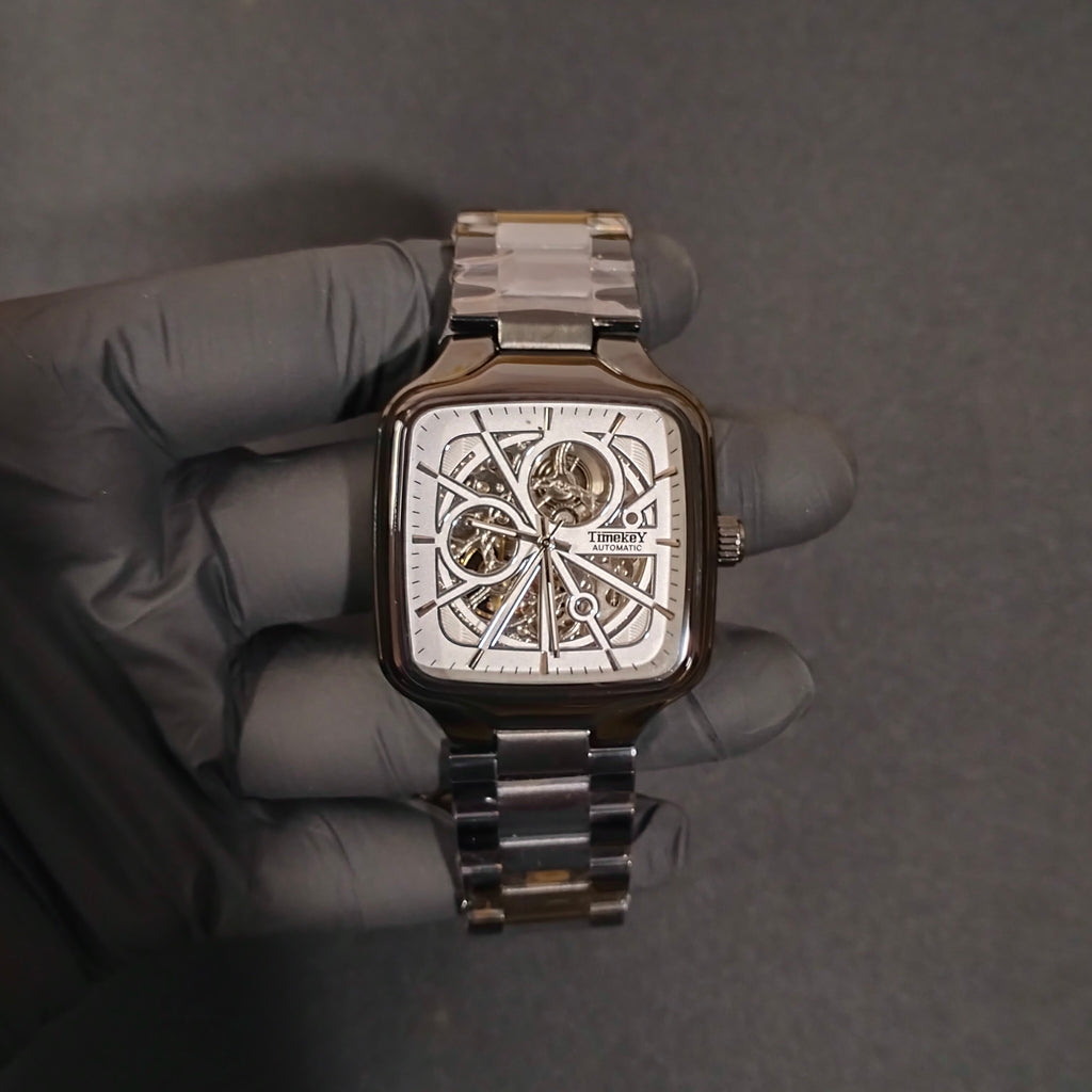 Timekey Automatic Skeleton Square Watch