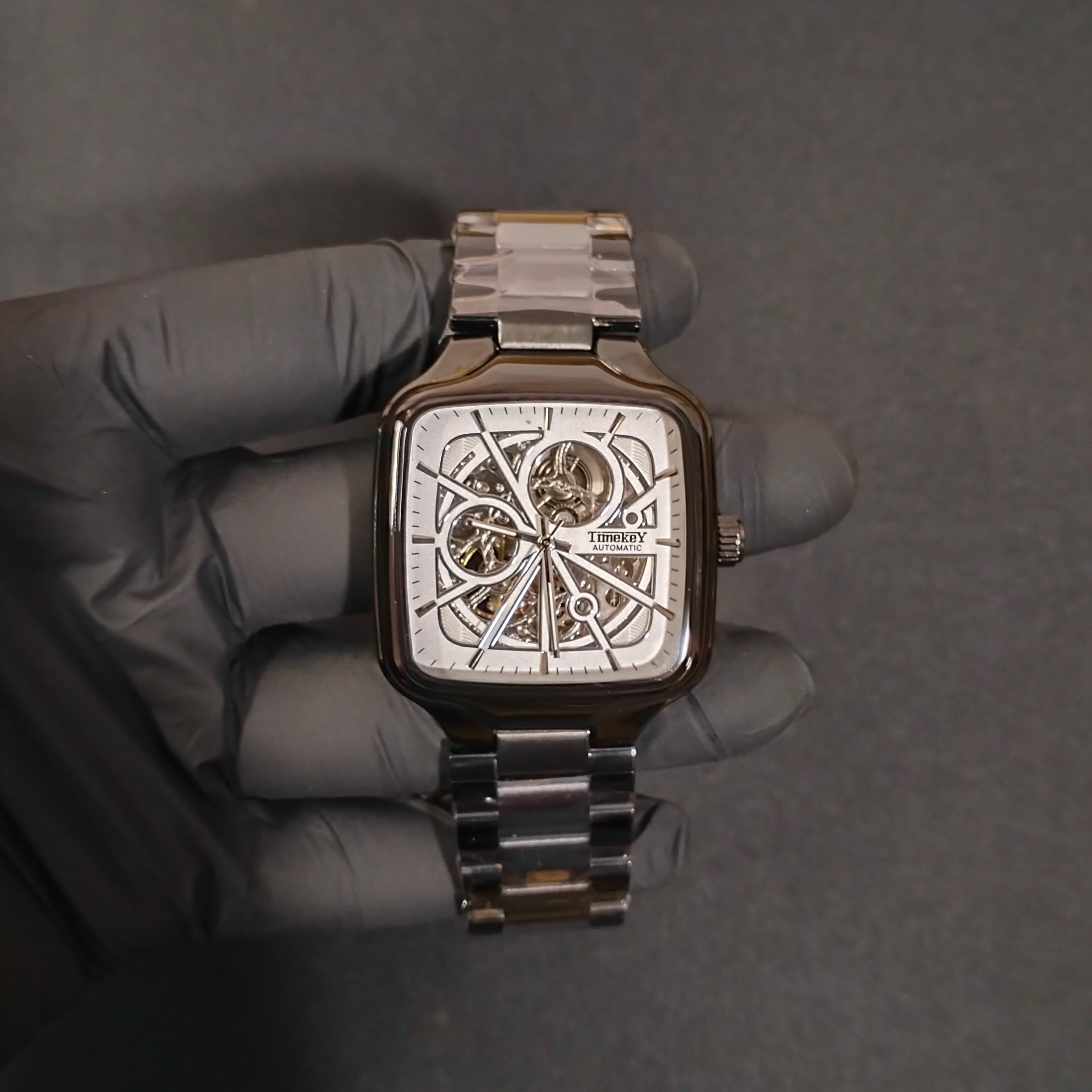Timekey Automatic Skeleton Square Watch